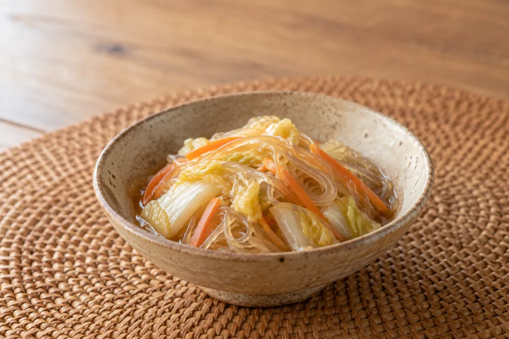 春雨と白菜のしょうが煮の完成イメージ