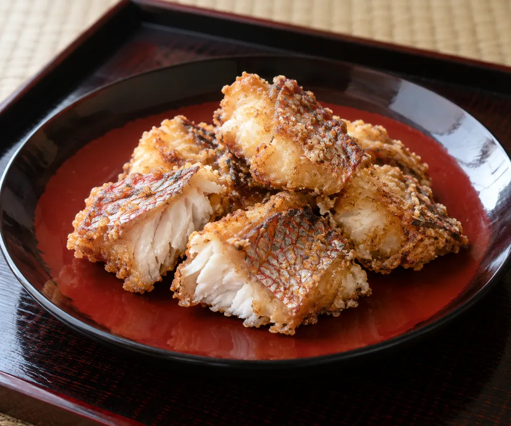 たいの酒醤油風味竜田揚げの完成イメージ