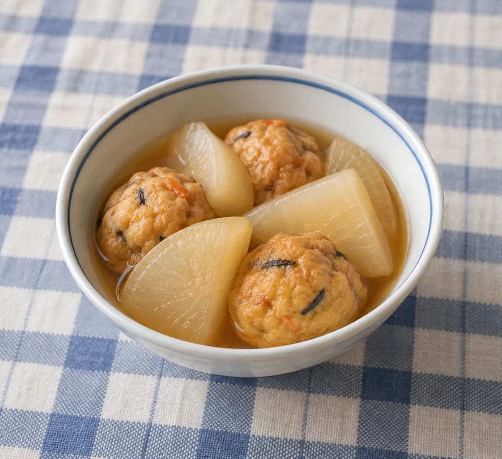 大根とちくわの含め煮の完成イメージ