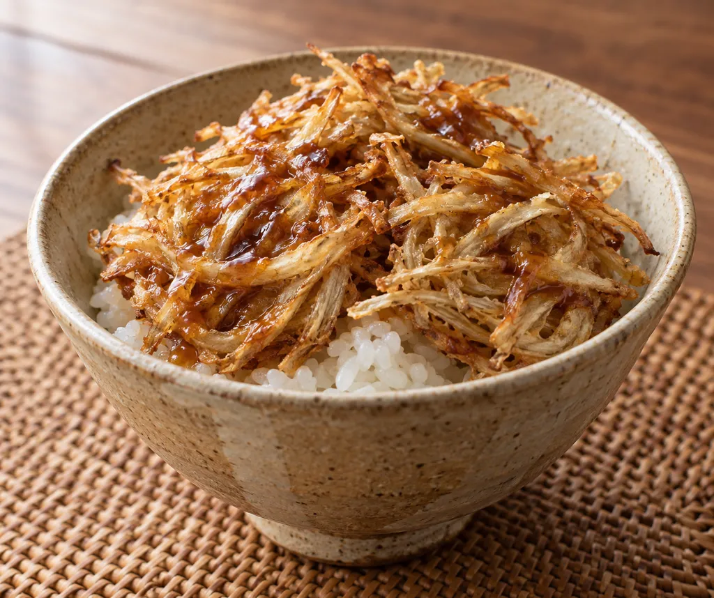 ごぼうのかき揚げ丼の完成イメージ