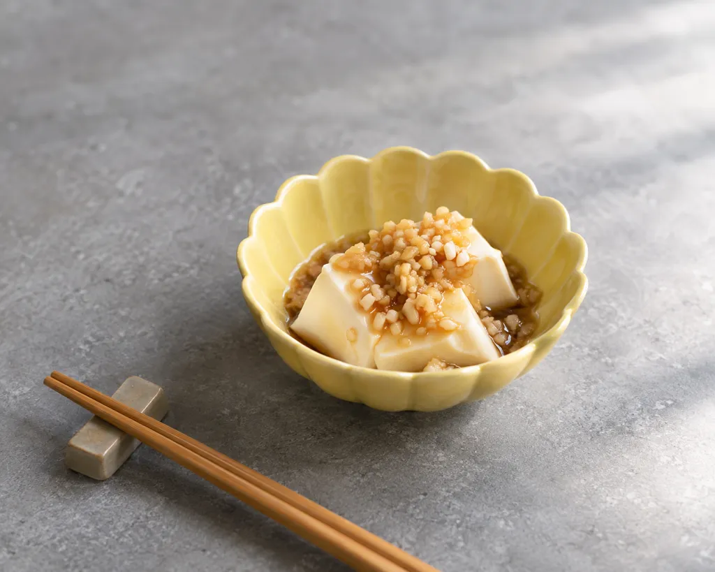 絹ごし豆腐の中華だれがけの完成イメージ