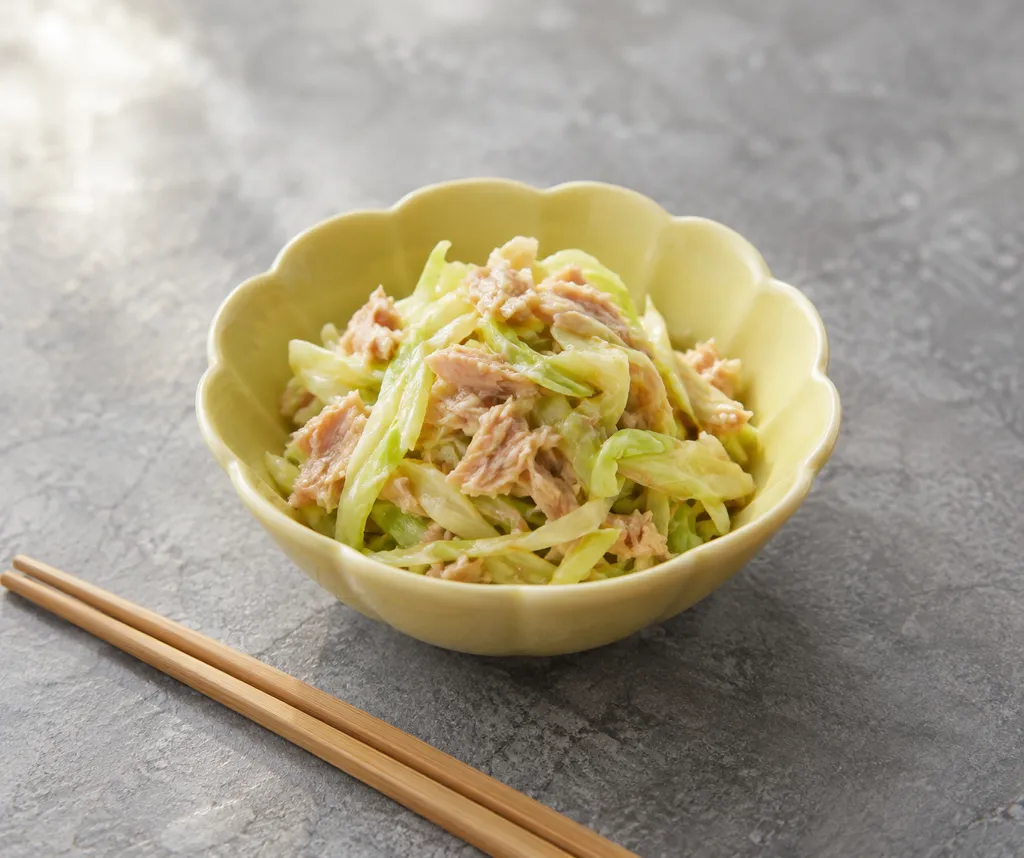 キャベツとツナの中華サラダの完成イメージ
