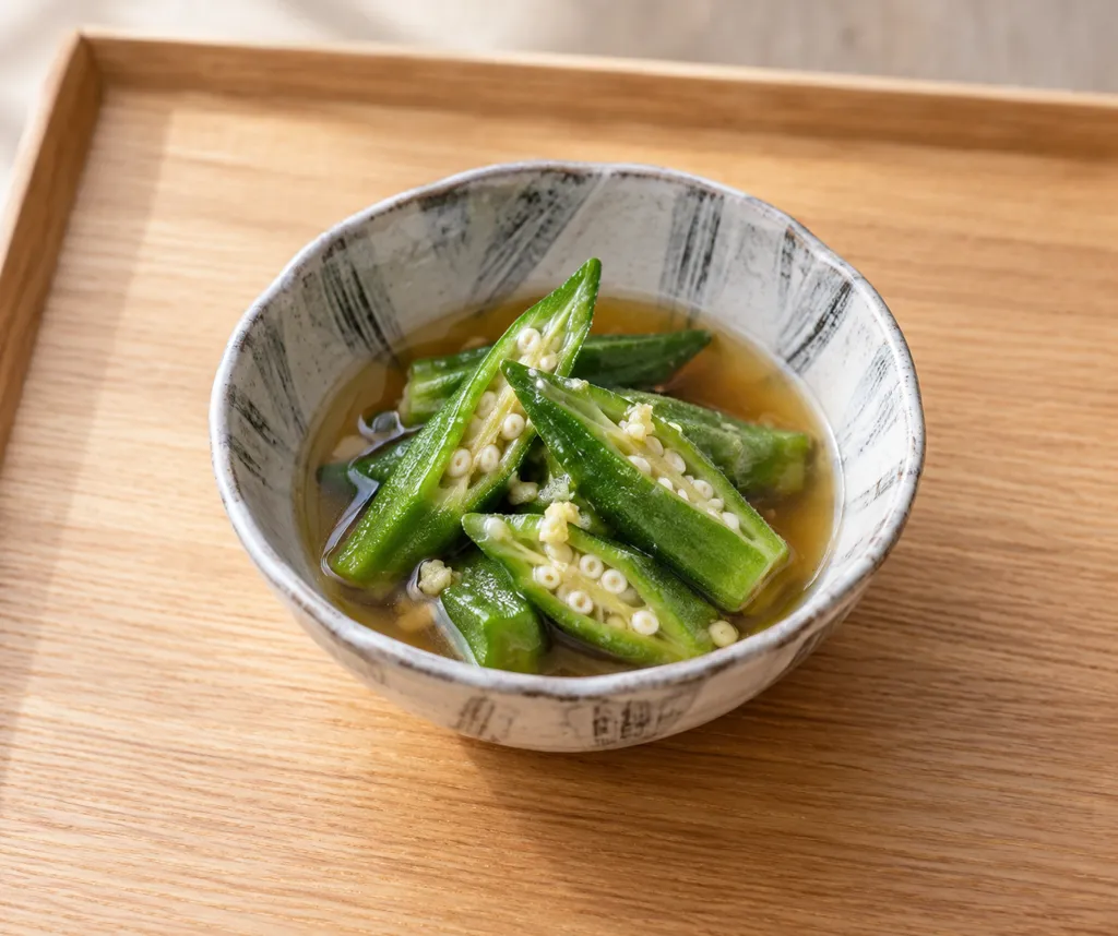 オクラの煮びたしの完成イメージ