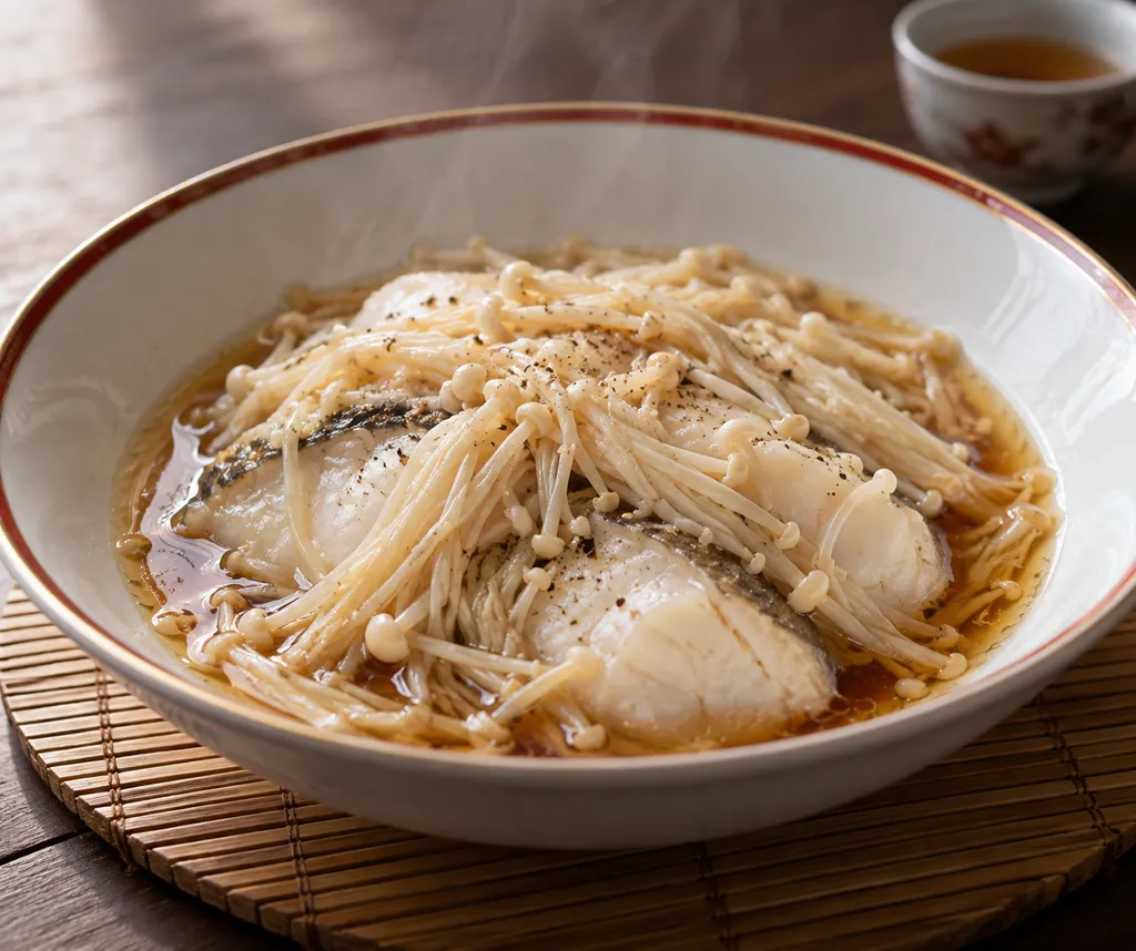 たらとえのきの中華蒸しの完成イメージ