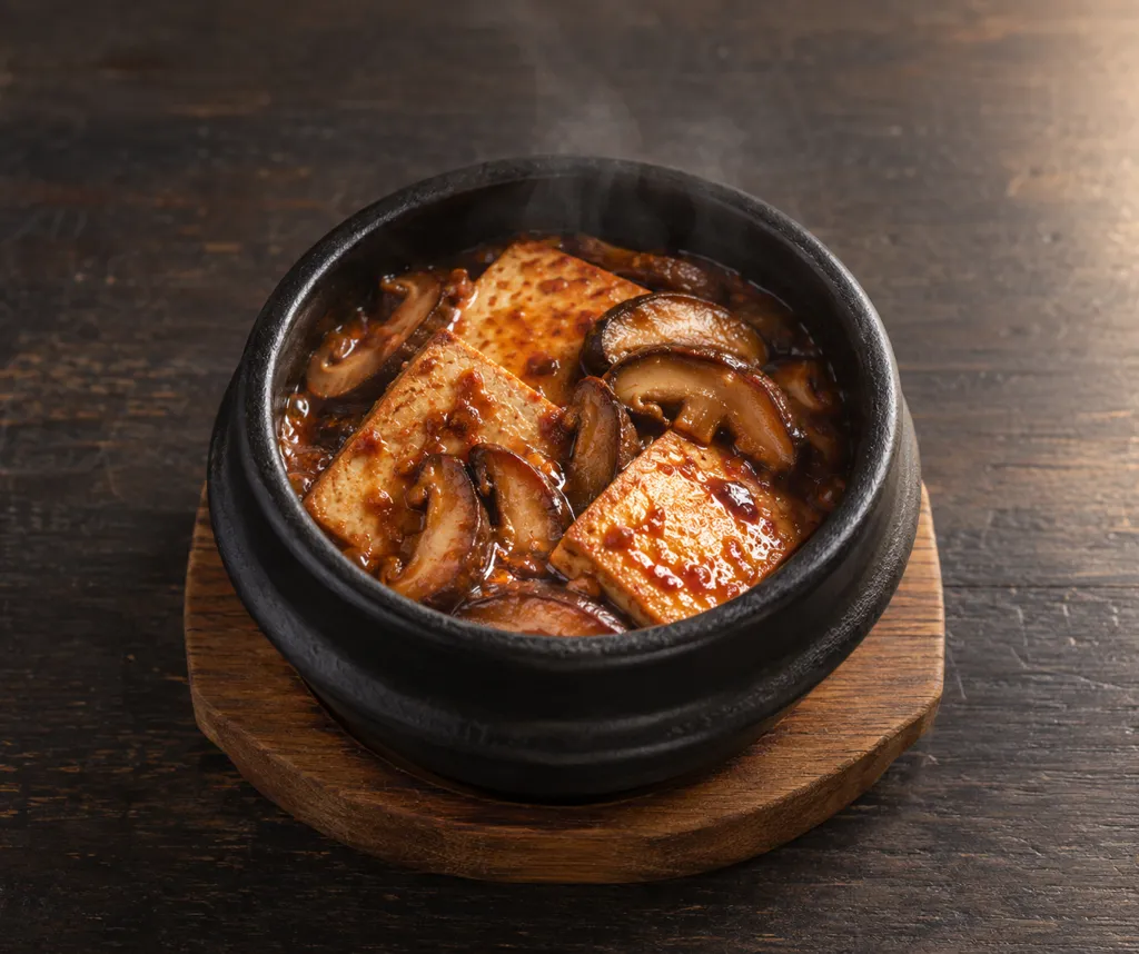 豆腐としいたけの韓国風甘辛煮の完成イメージ