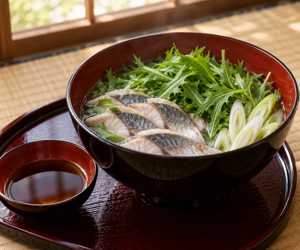 あじと水菜の簡単しゃぶしゃぶの完成イメージ