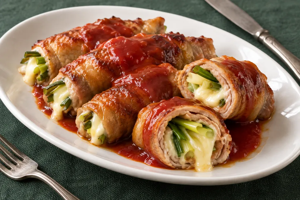 豚ロースとねぎのチーズ巻き焼きの完成イメージ