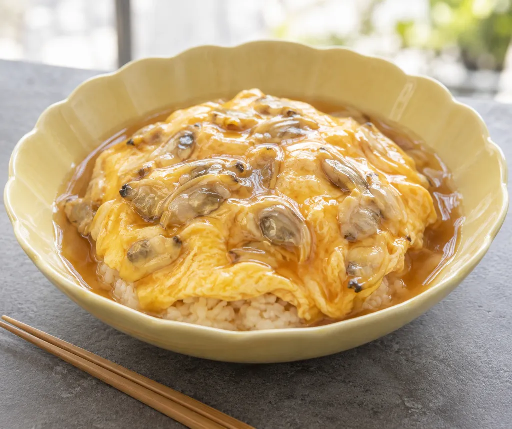 あさりと卵の天津飯の完成イメージ