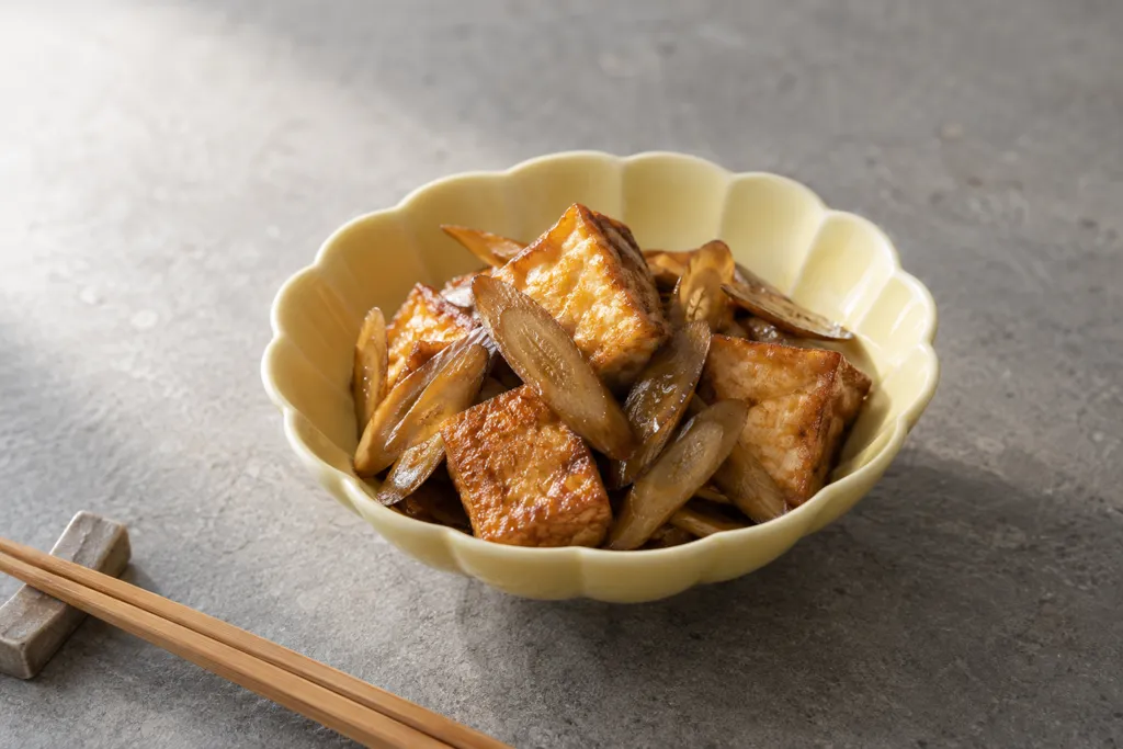 厚揚げとごぼうの中華しょうが焼きの完成イメージ