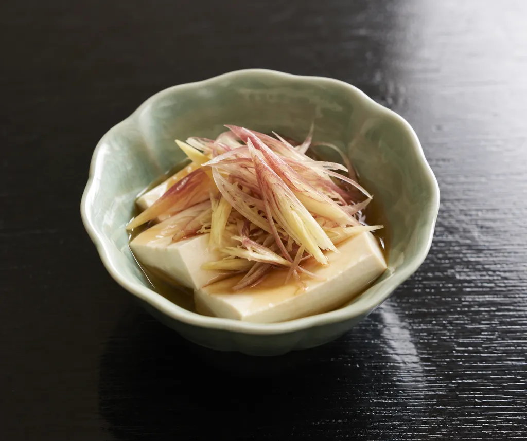 豆腐とみょうがの中華だれがけの完成イメージ