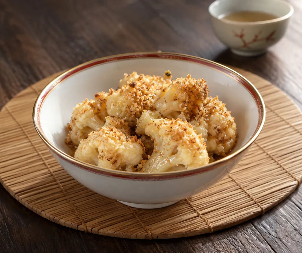 カリフラワーの中華パン粉焼きの完成イメージ