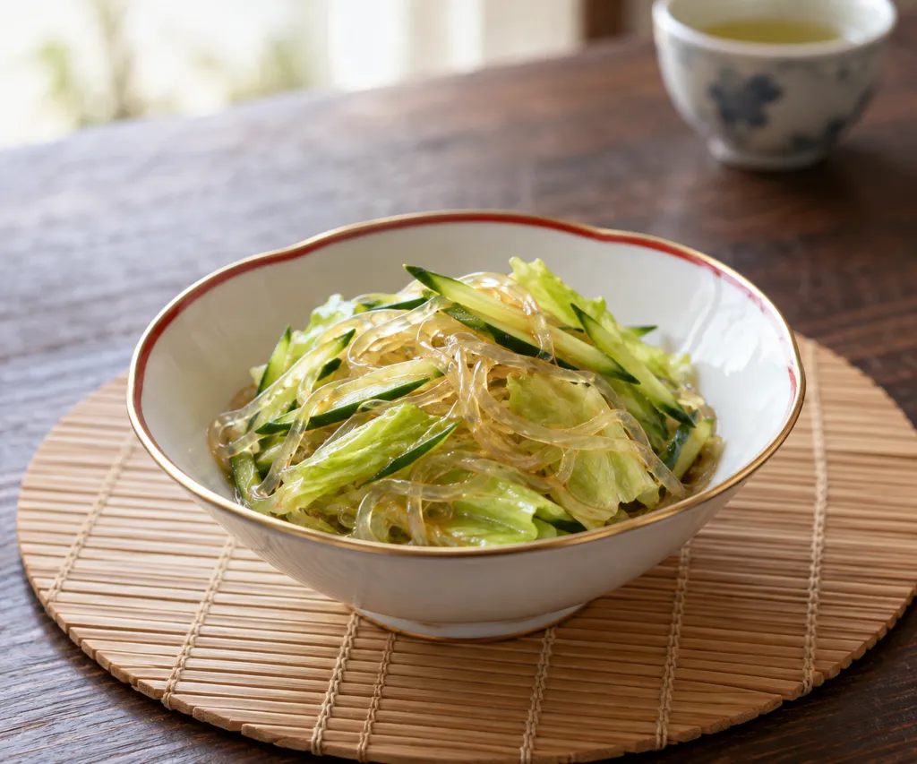春雨とレタスの中華サラダの完成イメージ