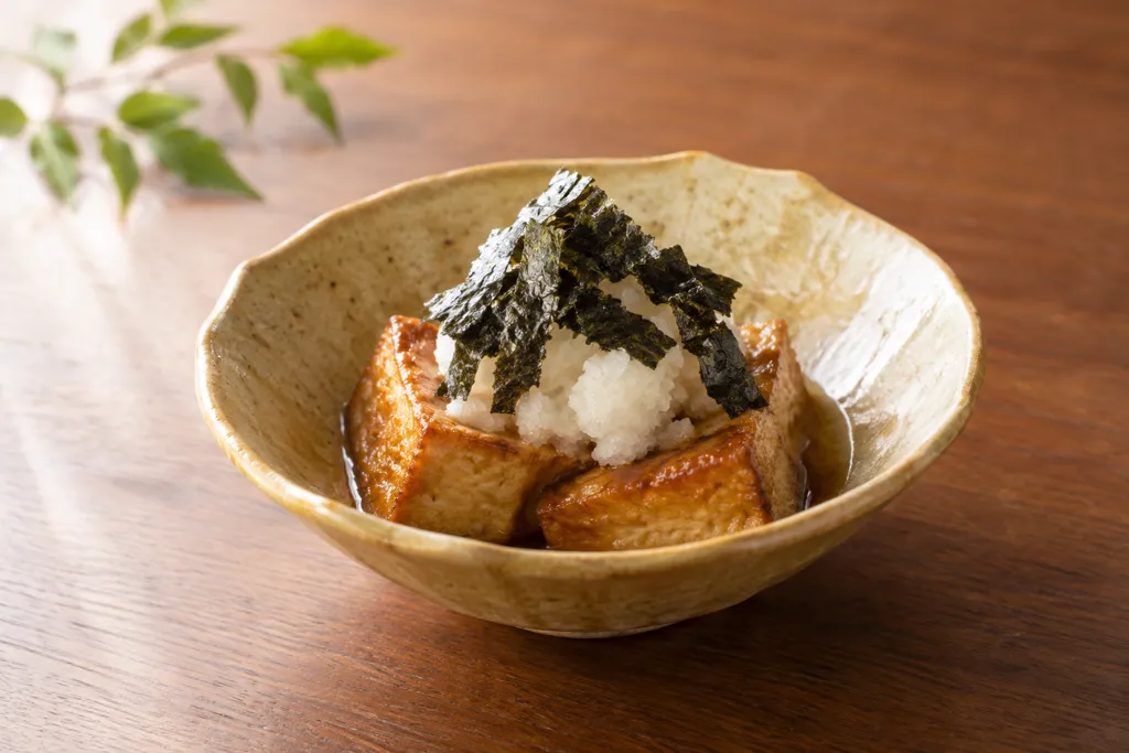 厚揚げとのりの大根おろし添えの完成イメージ