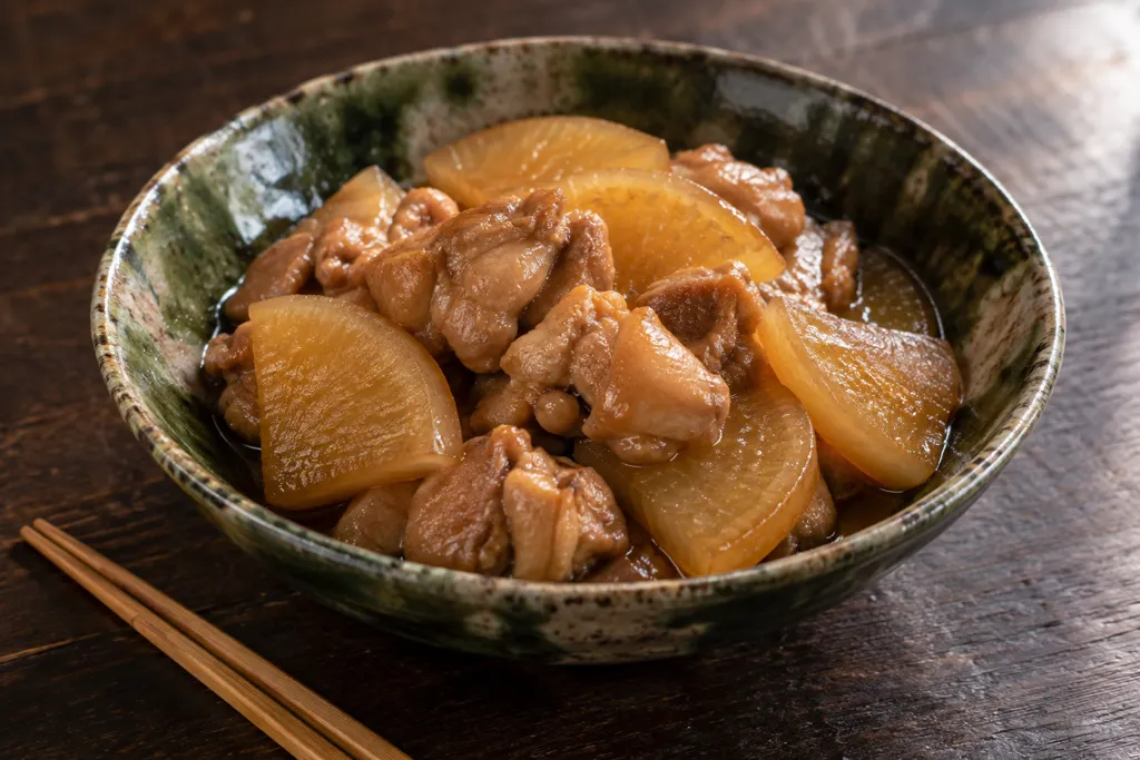 時短鶏もも肉と大根の甘辛煮の完成イメージ