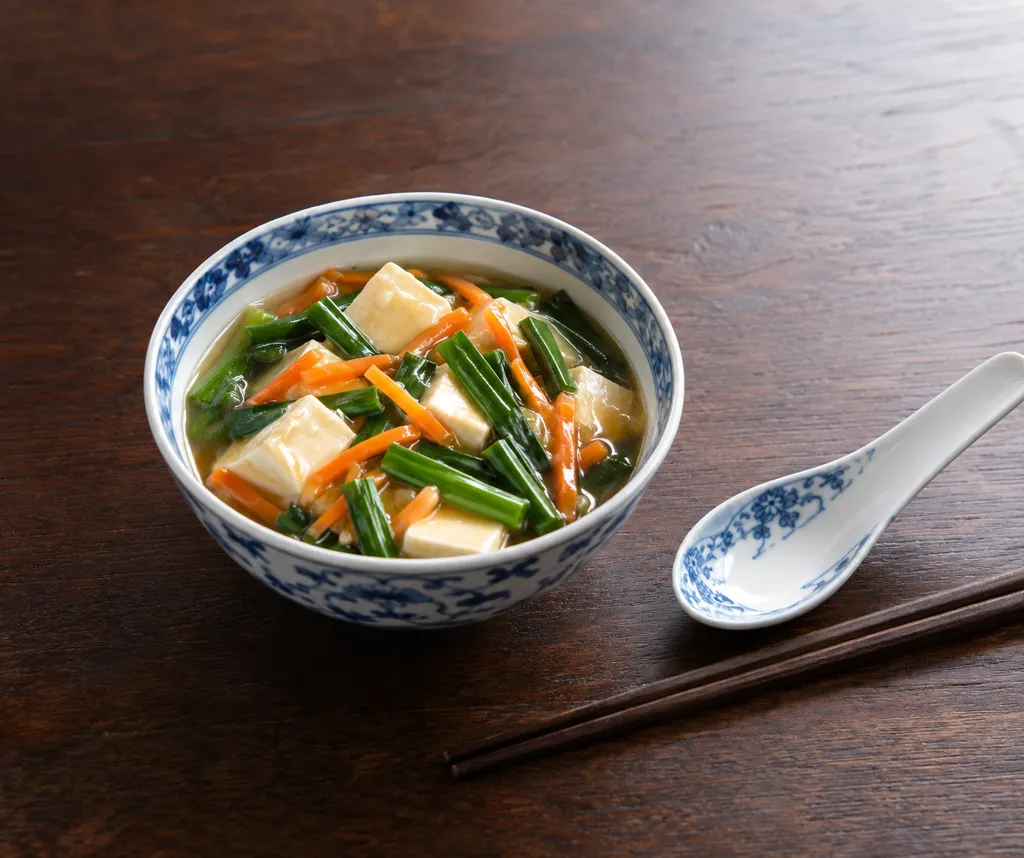豆腐とニラの中華煮の完成イメージ