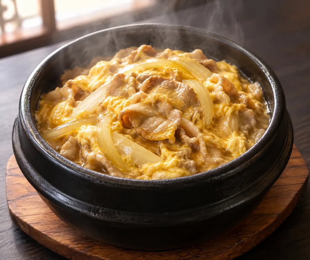 豚ロースと玉ねぎのタイ風カレー卵とじの完成イメージ