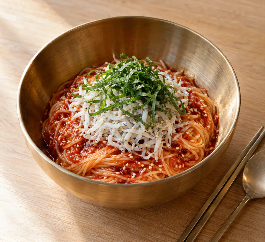 しらすと大葉のそうめんビビン麺の完成イメージ