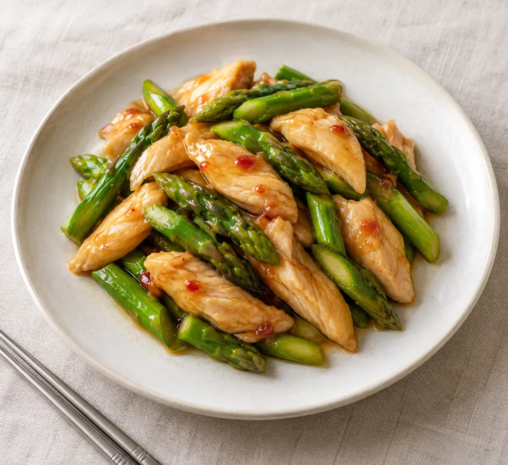 ささみとアスパラガスのスイチリ炒めの完成イメージ