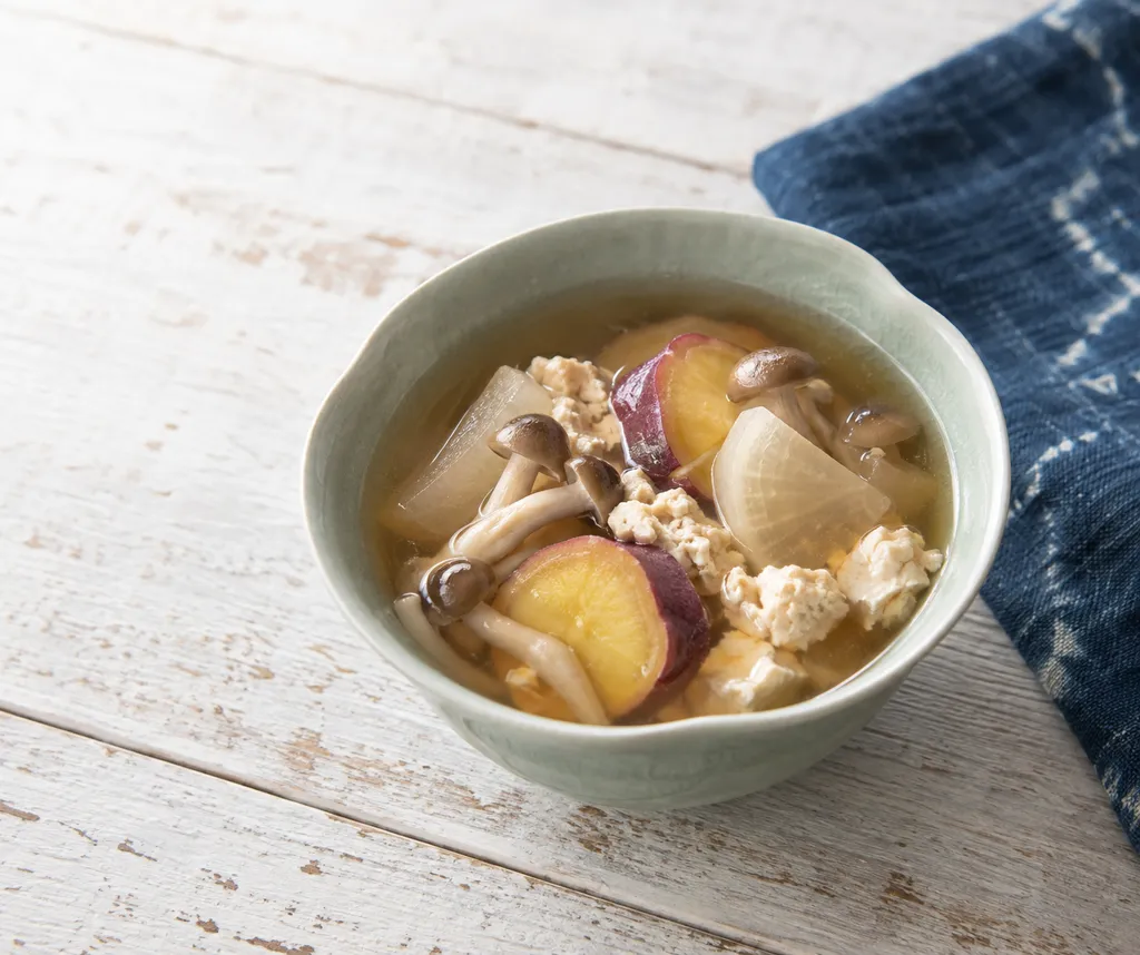 豆腐とさつまいものけんちん汁の完成イメージ