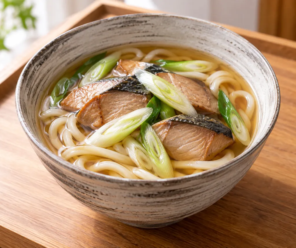 ぶりとねぎのかけうどんの完成イメージ