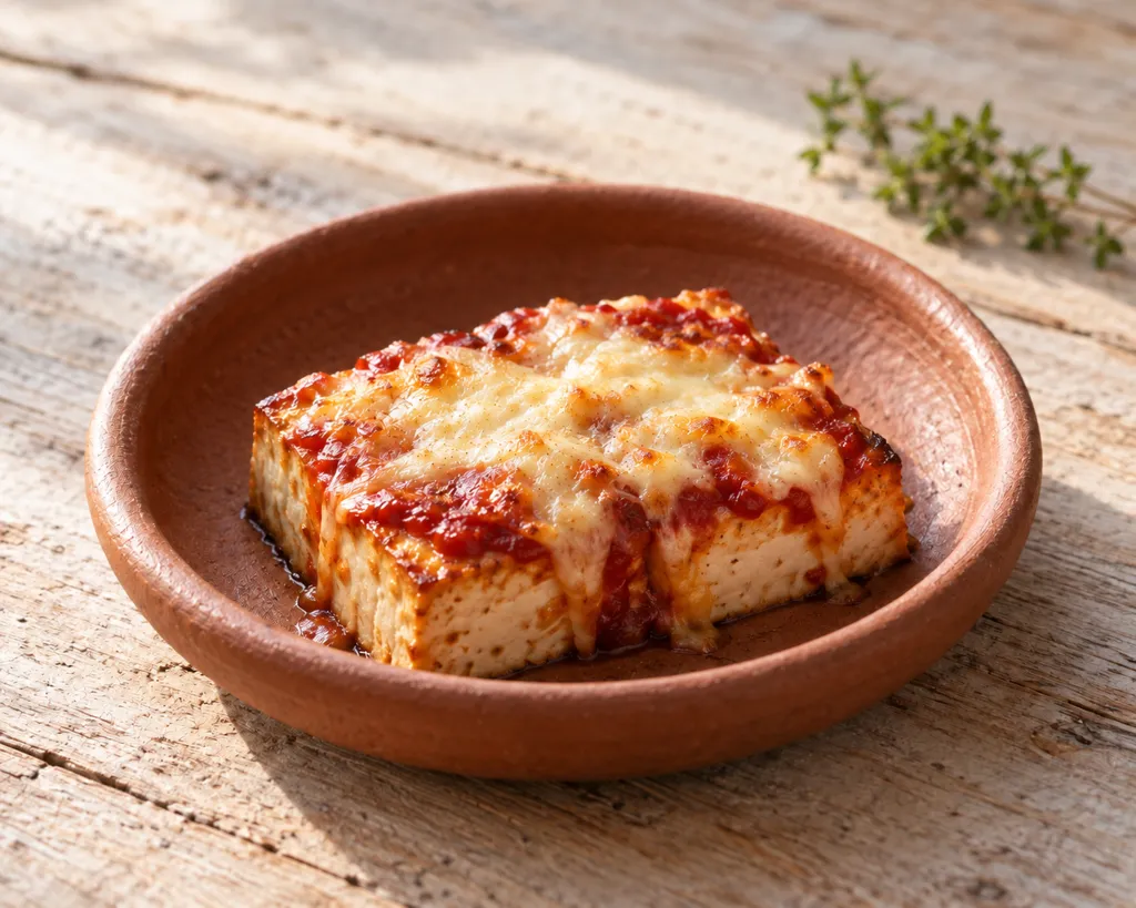 絹ごし豆腐のケチャップチーズ焼きの完成イメージ