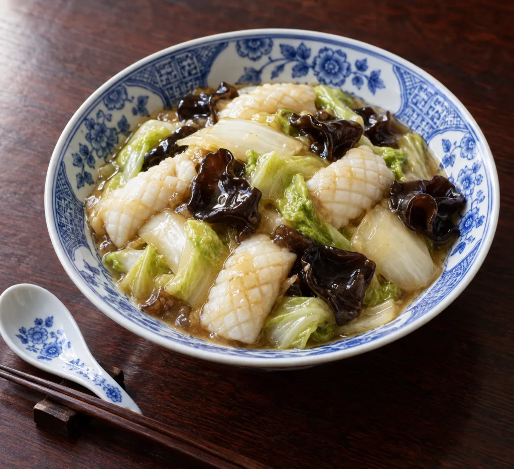 いかと白菜のとろみ炒めの完成イメージ