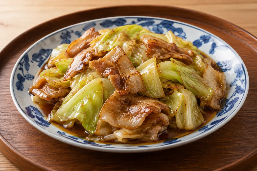豚バラ肉とキャベツの焼き南蛮の完成イメージ