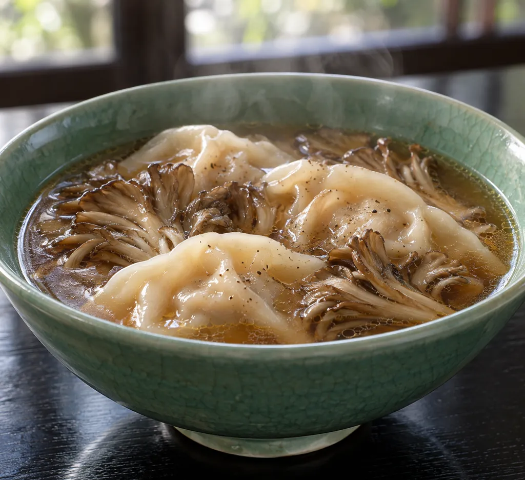 まいたけの水餃子スープの完成イメージ
