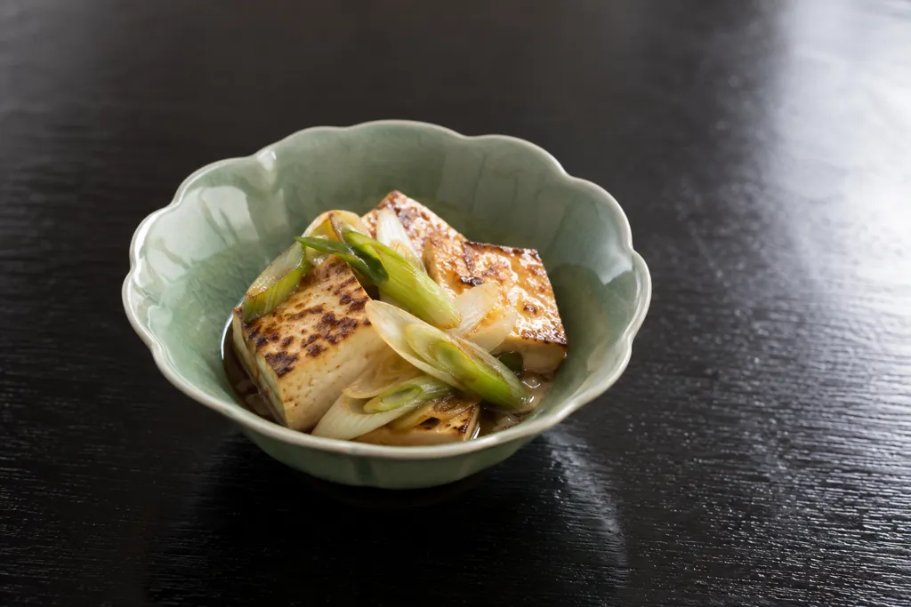 焼き豆腐のねぎ中華だれの完成イメージ