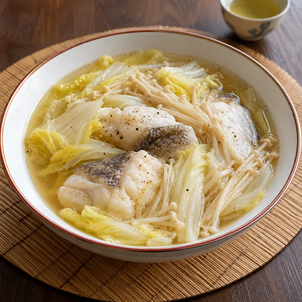 たらと白菜の酸菜風鍋の完成イメージ