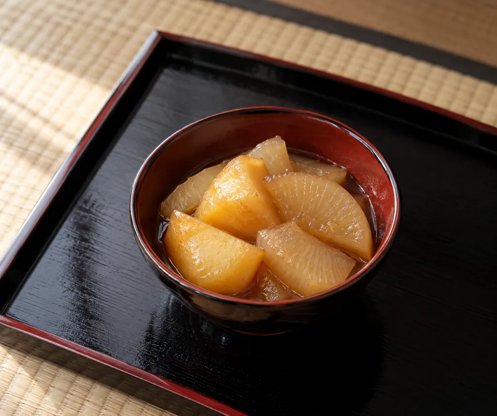 じゃがいもと大根の甘辛煮の完成イメージ