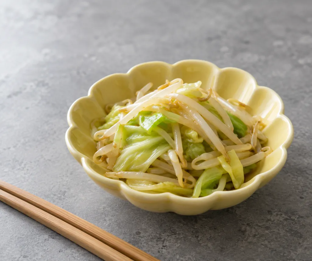 もやしとキャベツの中華和えの完成イメージ