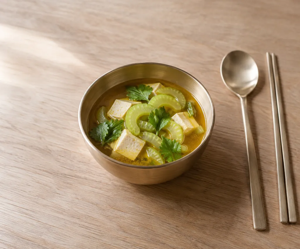 セロリと豆腐のカレー野菜汁の完成イメージ