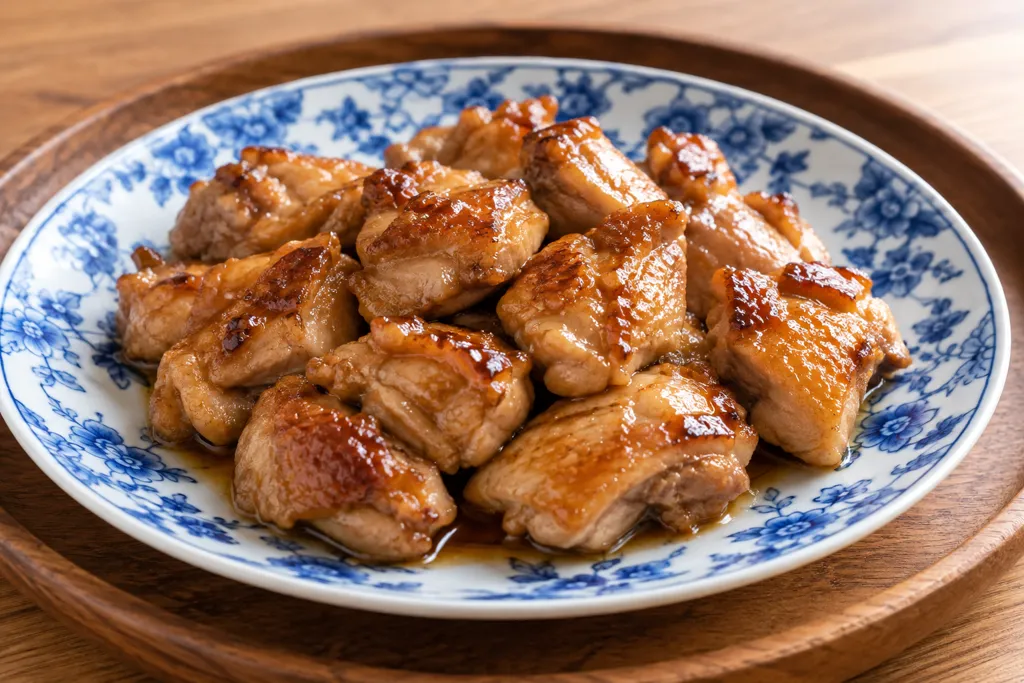 鶏もも肉とレモン汁のさっぱり醤油焼きの完成イメージ
