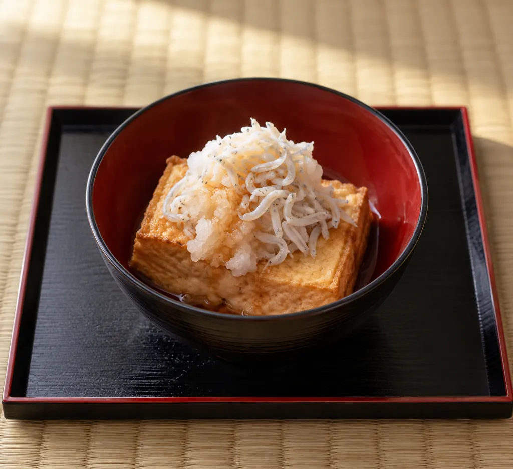 厚揚げとしらすの大根おろし添えの完成イメージ
