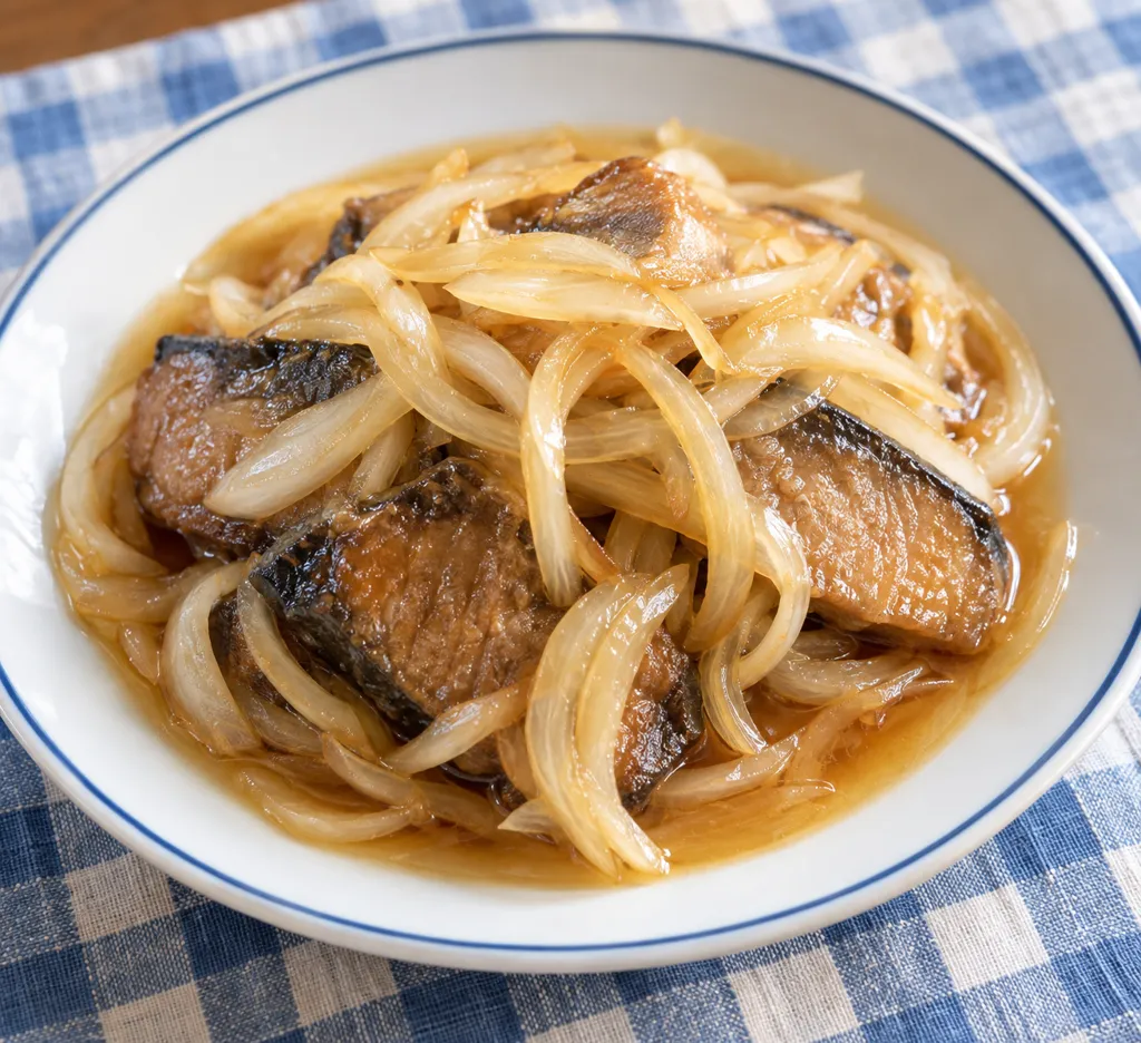 かつおと玉ねぎの南蛮漬け風の完成イメージ