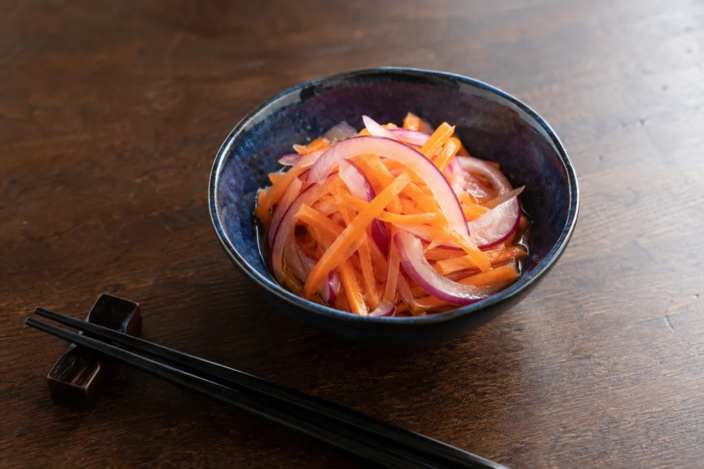 にんじんと紫玉ねぎのなますの完成イメージ