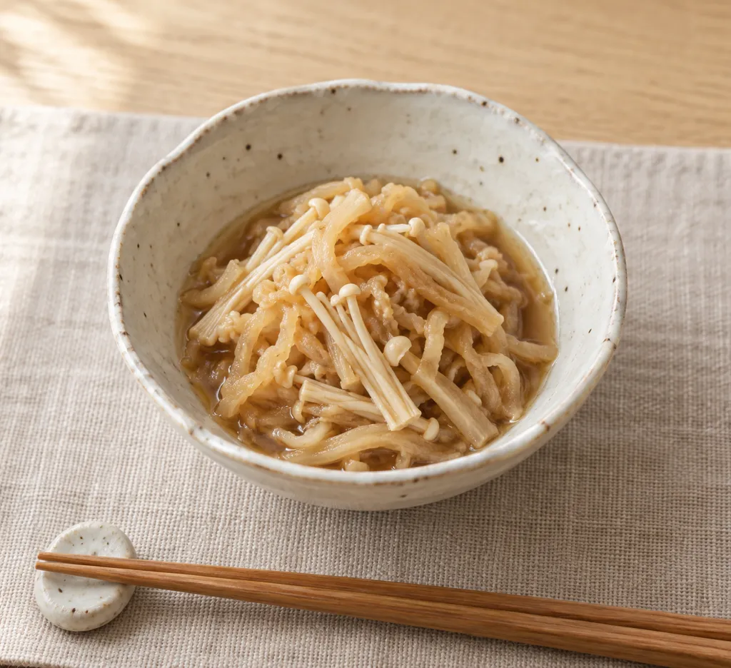 切り干し大根とえのきのしょうが煮の完成イメージ