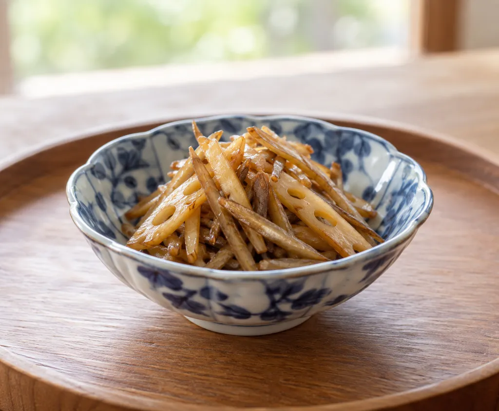ごぼうとれんこんのきんぴらの完成イメージ