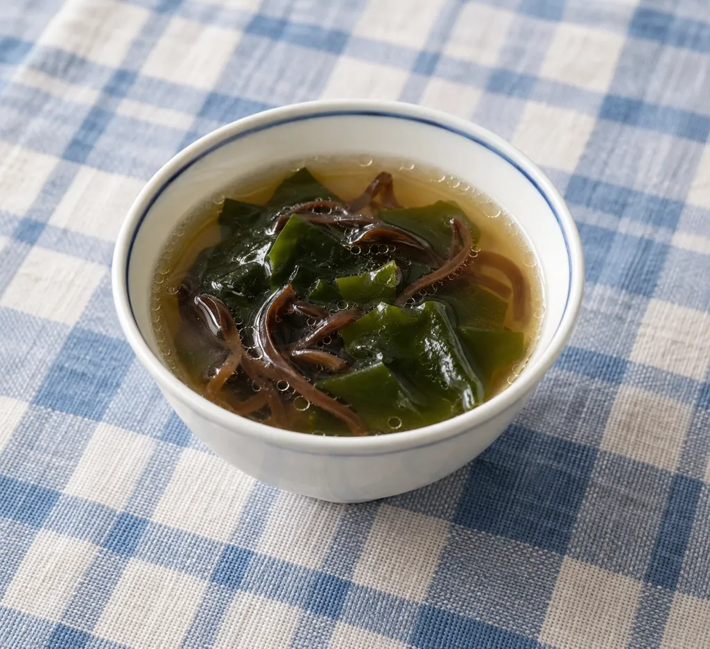 生わかめときくらげの和風スープの完成イメージ