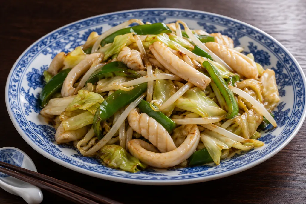 時短いかとキャベツの中華炒めの完成イメージ
