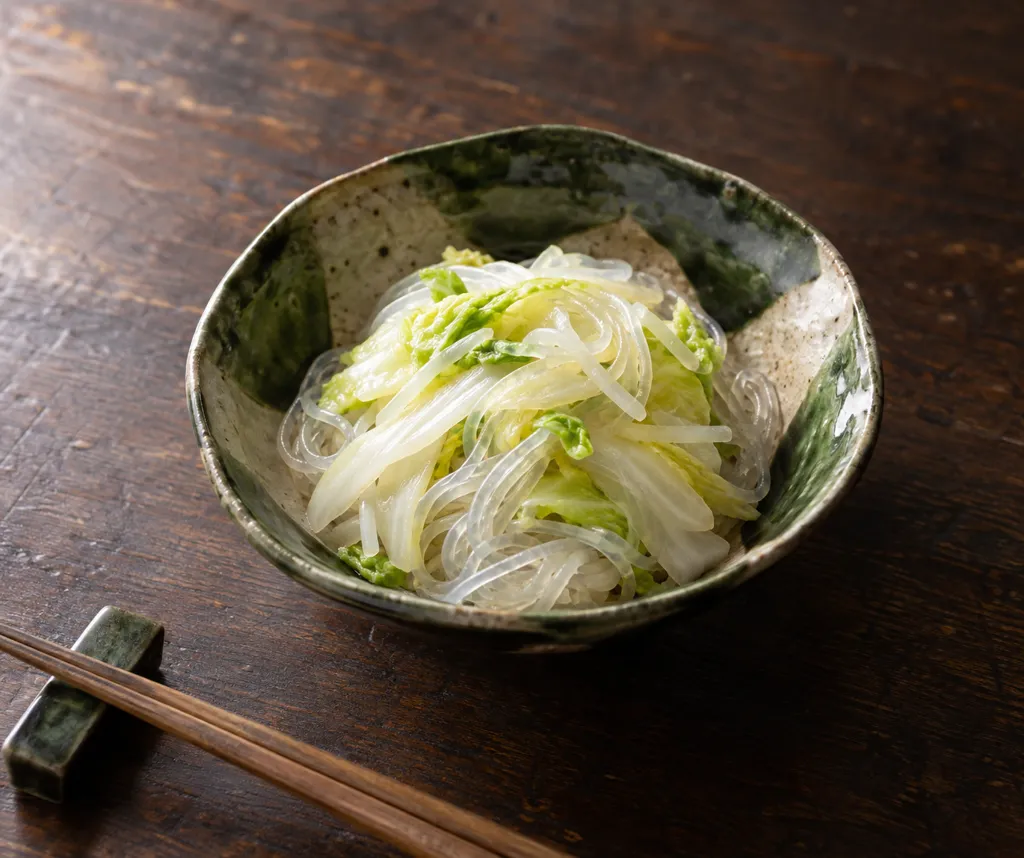 春雨と白菜の酢の物の完成イメージ