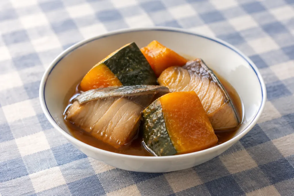 かぼちゃとぶりの煮物の完成イメージ