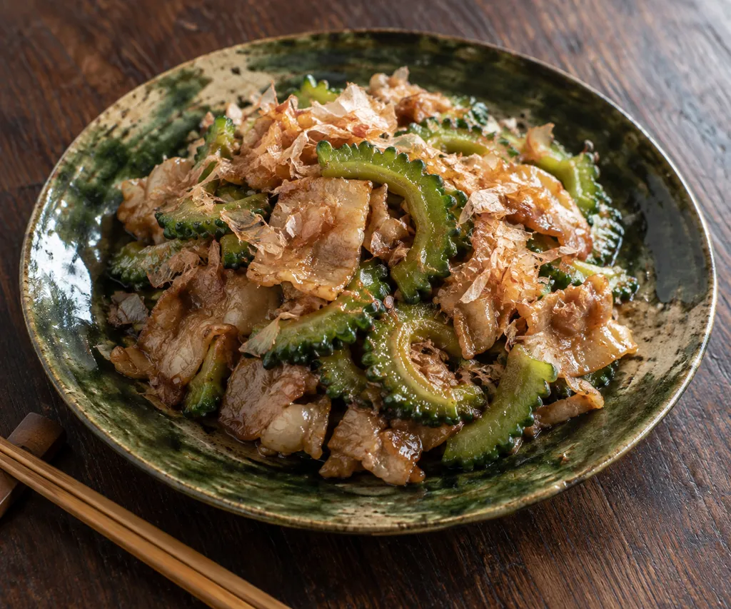 豚バラ肉とゴーヤのおかか炒めの完成イメージ