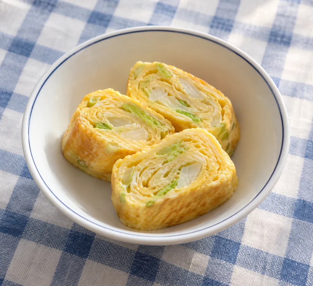 白菜のだし巻き卵の完成イメージ