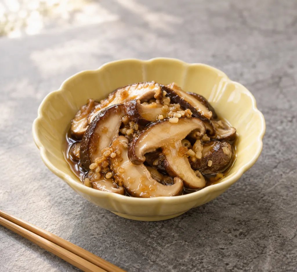 しいたけの中華だれがけの完成イメージ