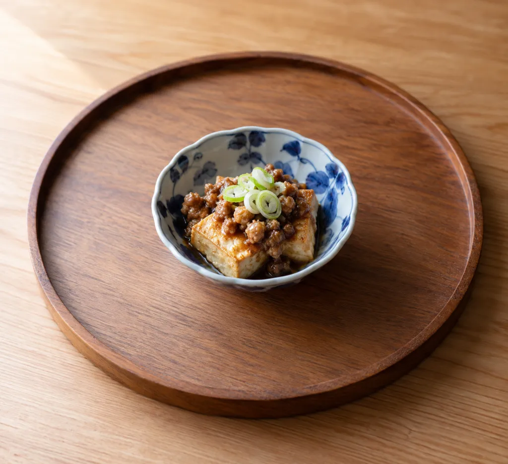 豚ひき肉とねぎの豆腐田楽の完成イメージ