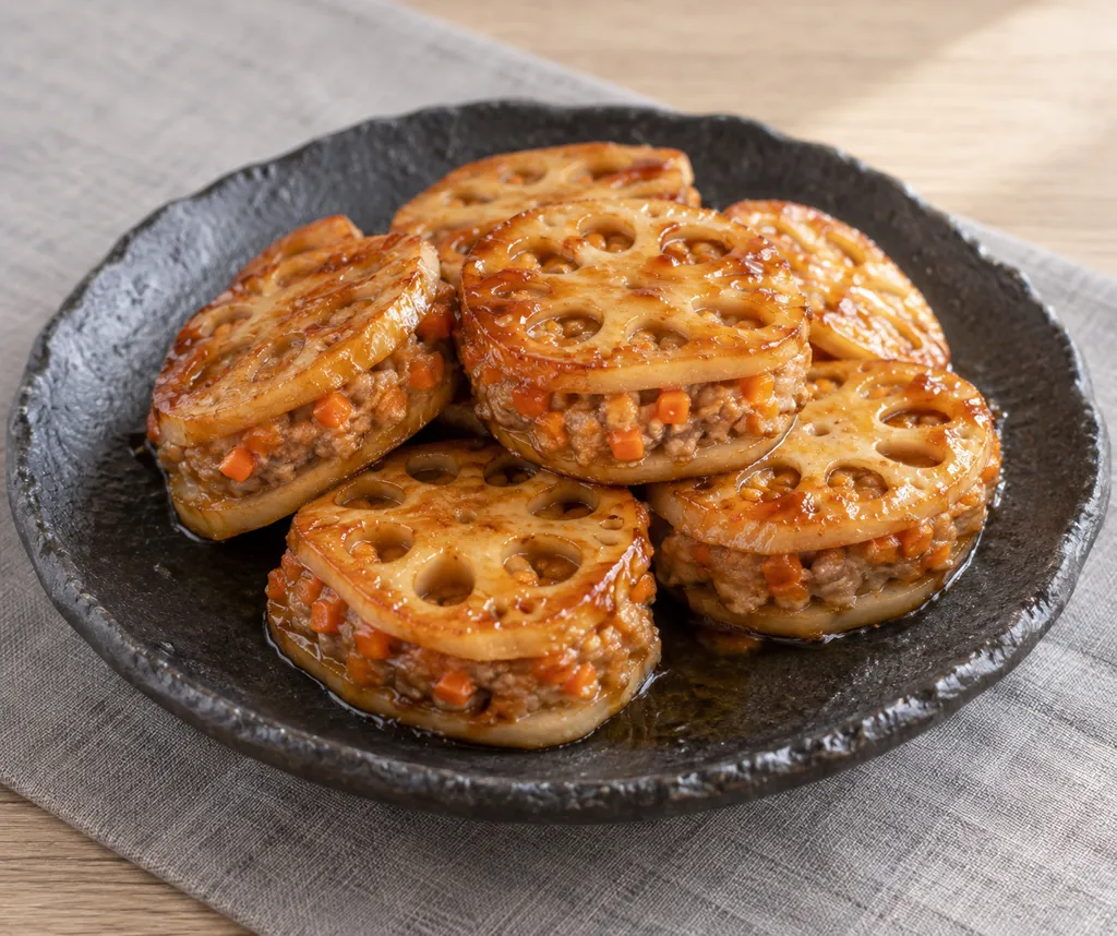 豚肉とにんじんのはさみ焼きの完成イメージ