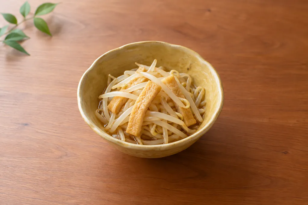 油揚げともやしの甘辛煮の完成イメージ