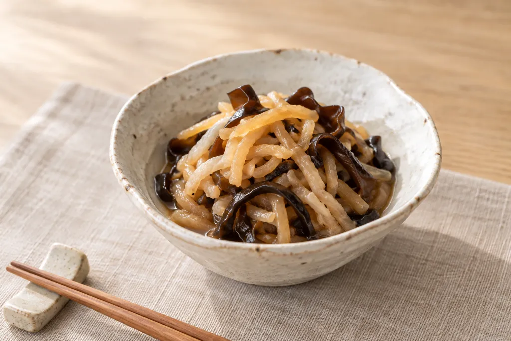 切り干し大根ときくらげの煮物の完成イメージ
